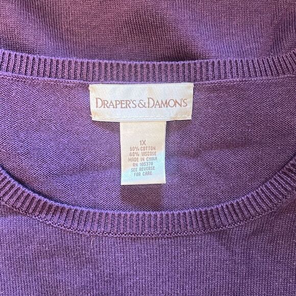 Draper's & Damon's Women's Knitted Short Sleeves Sweater - Picture 5 of 5
